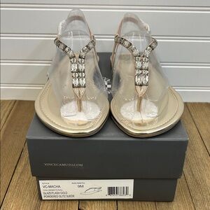 Vince Camuto Women's Glitzy Gold Sandals